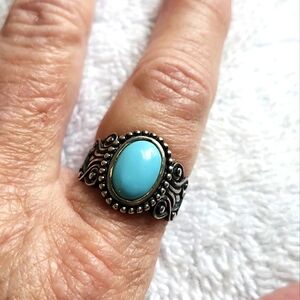 Vintage Silver Turquoise ring, Avon